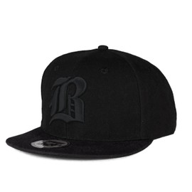 morefaz New Unisex Snapback Hat Cap Gothic 3D B Flexfit Baseball Cap Women Men Hat Caps Snap Back (B Black Black), B Black
