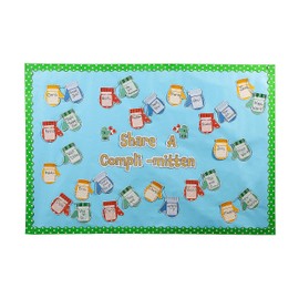 Fun Express Social Emotional Learning Compli-Mitten Interactive Classroom Bulletin Board Set - 40 Pieces