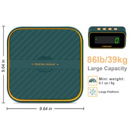 THINKSCALE Shipping Scale for Packages, 86lb/0.1oz Digital Shipping Postal Scale-Hold and Tare Function, Mail Scale Fold up Holder, Postage Scale, Package Scale, Battery&Type-C Charging Cable