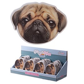 Pugs & Kisses Brown Pug Head Shaped Emery Board Nail File