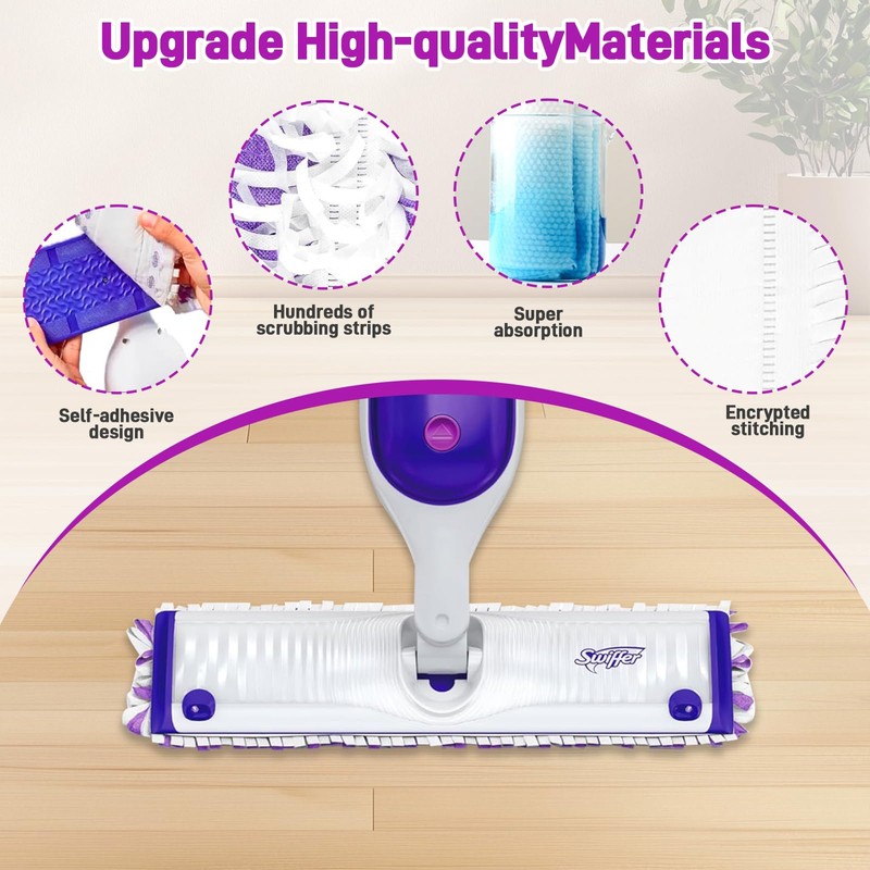 30 Pack Replacement Mop Pads for Swiffer PowerMop, Disposable Moping