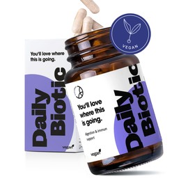 Everydays Daily Biotic Cultures Complex with 16 Clinically Investigated Human Bacteria Strains - Gastric Juice Resistant & Vegan - Strains Bred in German Laboratories (60 Capsules)