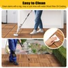 LIYUANJUN 36Pcs Deck Tiles, 12''x12'' Wood Flooring Tile DIY Hardwood