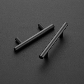 Ravinte 60 Pack | 5 Inch Cabinet Pulls Matte Black Stainless Steel Kitchen Drawer Pulls Cabinet Handles 5 Inch Length, 3 Inch Hole Center