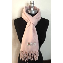 Unbranded New Winter Warm 100% CASHMERE Scarf Made In England Soft Solid Light Pink
