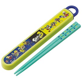 Skater ABS2AMAG-A Chopsticks, 6.5 inches (16.5 cm), Chopsticks Case Set, Splatoon 3, For Kids, Antibacterial, Made in Japan