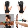 1PC Archery Gloves Shooting Hunting Leather Three Finger Protector Archery