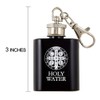 Holy Water Bottle Key Chain with Saint Benedict Medal Art,
