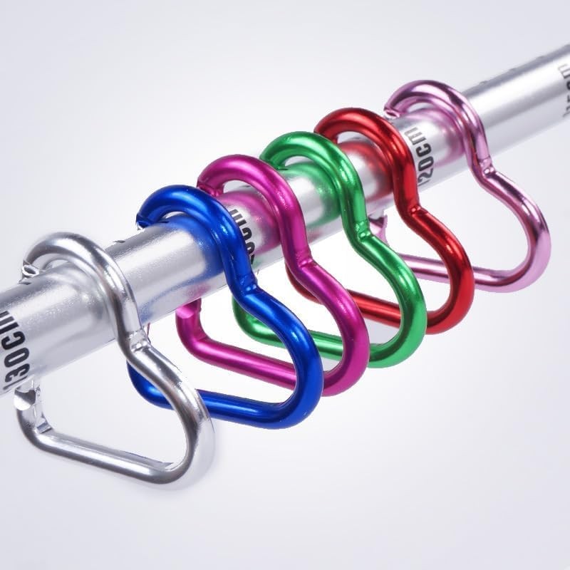 Red Carabiners Keychain Clips Snap Hook Key Ring for Camping