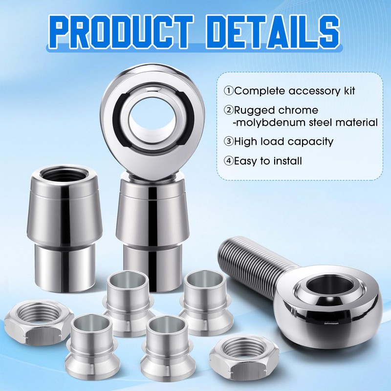 Otoolling 8 PCS 3/4 Heim Joints Rod End Kit Right