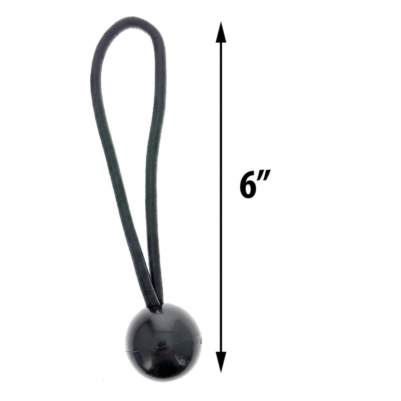 ASR Outdoor Black Stretch Cord with Black Ball - Rubber,