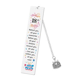 Happy 18th Birthday Gift Bookmark for Boys Girls 18 Birthday Gifts for Women Men Behind You All Your Memories Book Markers for Brother BFF Bookworm 18 Year Old Birthday Gifts