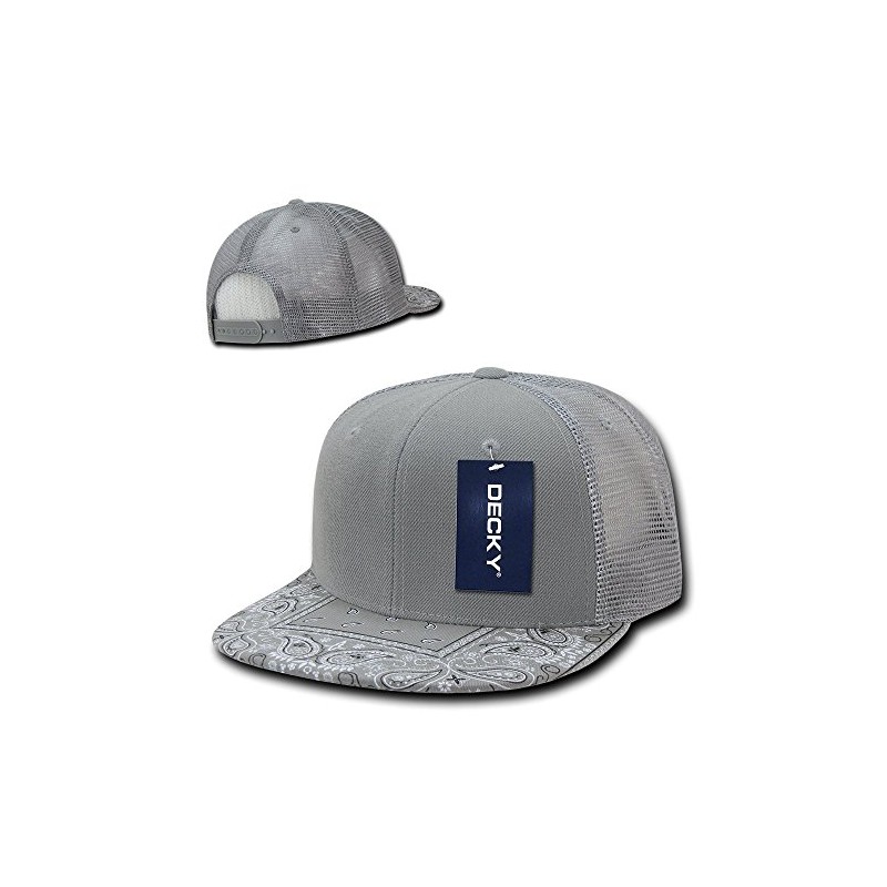 DECKY Bandanna Trucker Caps, Grey/Grey