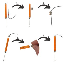 PRO FILSTAR Bait Needle with Boilies Stopper for Hair Rig - Splicing Needle for Boilie - Fishing Bait Needle - Fishing Carp Accessories - Carp Bait Needles - Fishing Accessories for Bottom Fishing -