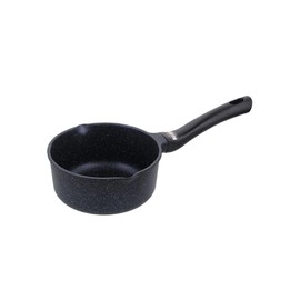 Bestco Mini Single-Handed Milk Pot, 5.5 inches (14 cm), Gas Fire Only, Diamond Coating, Marble, ND-3522, Easy Light Neo