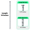 Extra-Long 14 Inch Galvanized Heavy-Duty Landscape Stakes - Landscape Edging