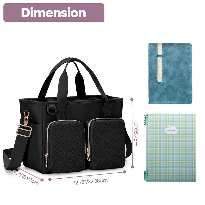 Teamoy Multi Pockets Diary Storage Case, black, Suitcase