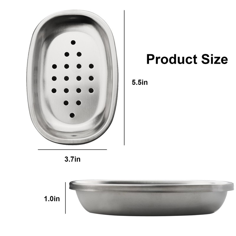 Soap Dish for Shower, Stainless Steel Bar Soap Dishes Holder