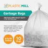 PlasticMill Heavy Duty Trash Bags - Clear Garbage Bags -