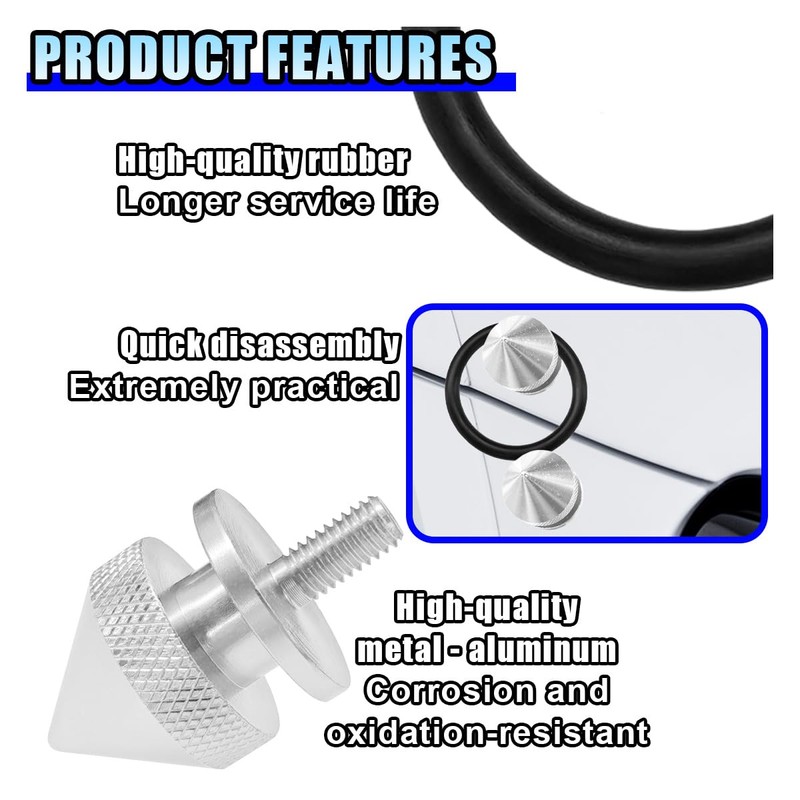 14 Pieces Bumper Quick Release Kit, Front Rear Bumper Fenders