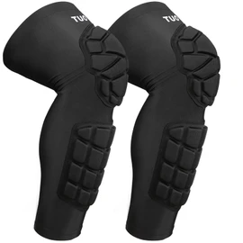 TUOYR Knee Pad Protective Calf Shin Guards For Adult Youth Leg Compression Sleeve Pad For Football Basketball Volleyball Soccer Protective Gear Calf Support Cuff With Anti-Slip Strip (1 Pair)
