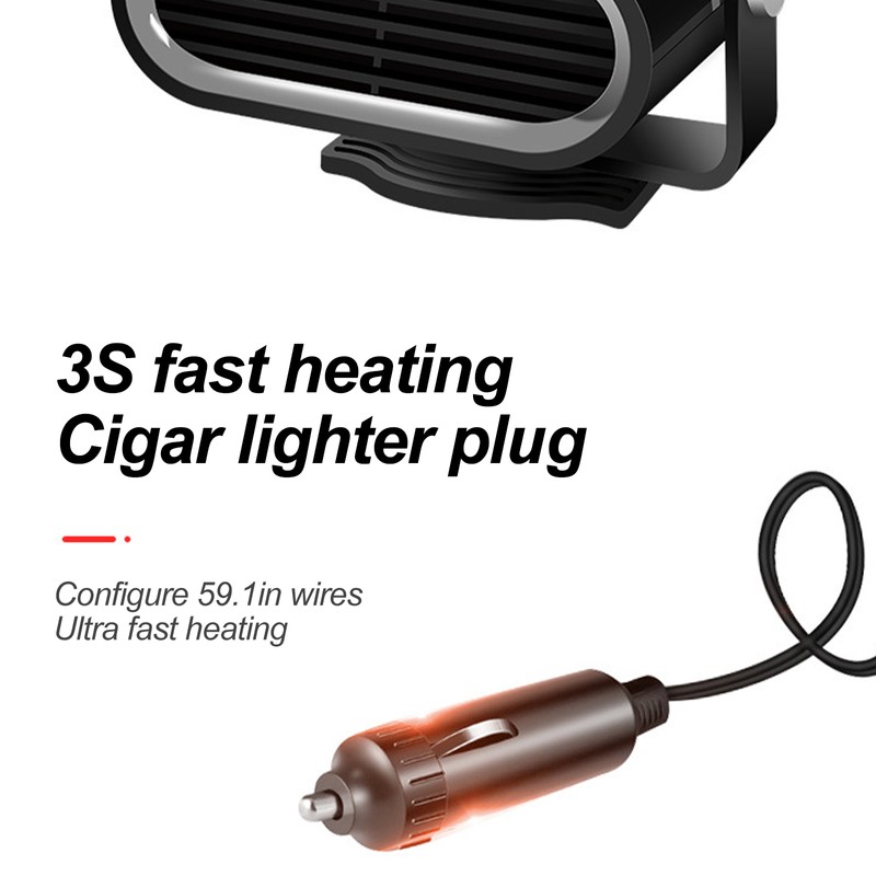 Car Heater Multi Angle Rotation Car Heater Portable Windshield Defogger