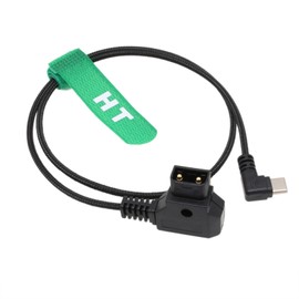 HangTon Power Cable D-tap to USB Type C for Tilta Nucleus Nano II DJI Focus Pro Motor SDR Transmission V-Mount Battery, Right Angle 90-Degree USB-C