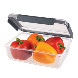 SnapLock by Progressive 12-Cup Storage Container - Gray, Easy-To-Open, Leak-Proof Silicone Seal, Snap-Off Lid, Stackable, BPA FREE