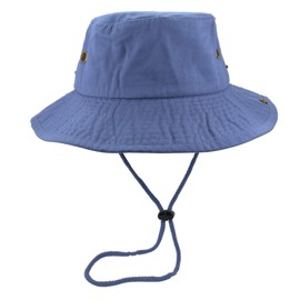 Gelante 100% Cotton Stone-Washed Adjustable Bucket Safari Boonie Sun Hats.1910-1PC Sky Blue L/XL