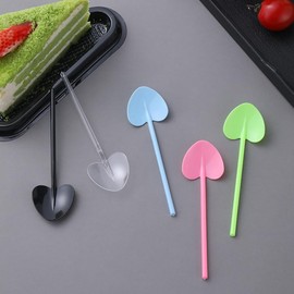 OULIGET Plastic Tasting Spoons,Plastic Spoons,Disposable Ice Cream Spoon,Dessert Spoon,4.1 Inches,100 Piece,Color.