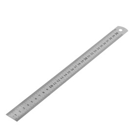 Regla métrica de metal de acero inoxidable de 30 cm, doble cara, acero inoxidable