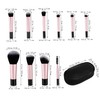 Healeved 10pcs Mini Makeup Brush Travel Makeup Brushes Comprehensive Kit