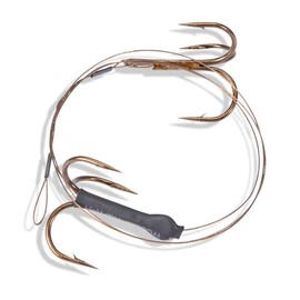 Jenzi Fishing For Leader with 2 Trebles Size 2 1XFEST 1XVERSCHIEBBAR Nylonummante