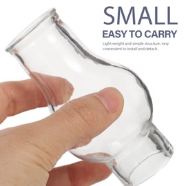 NUOBESTY 10pcs Mini Oil Lamp Chimney Replacement Clear Glass Hurricane Lamps for Oil and Kerosene Lamps