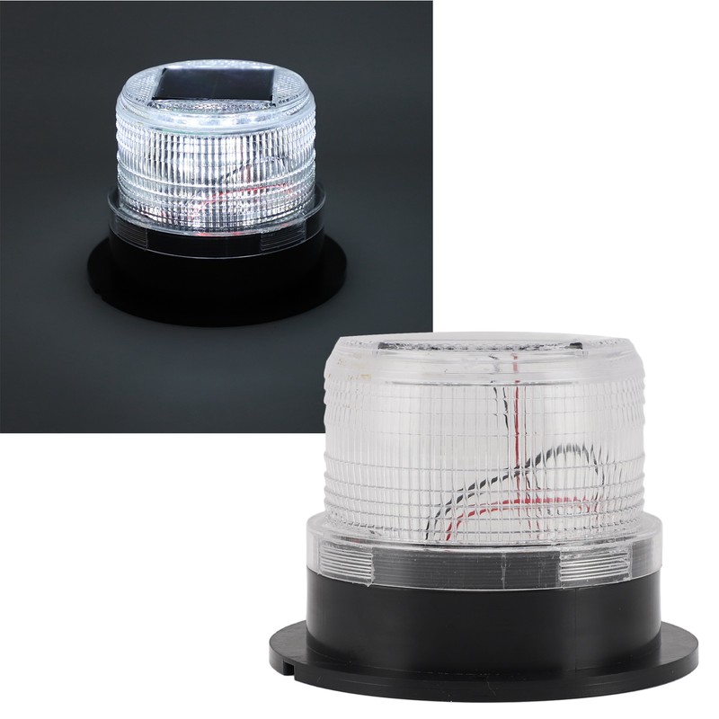 Solar Beacon Light Caution Light 8 LED Dusk to Dawn
