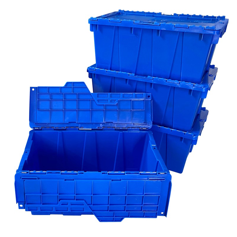UBMOVE Container With Durable Lid, 4 Pack, Blue, Heavy Duty