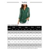 Vafoly Women's 3/4 Sleeve Top, Henley V-Neck, Double Layer, Mesh,