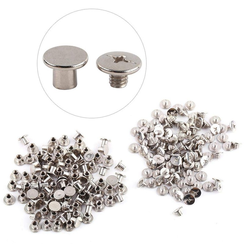 Rivets, 100PCS Binding Chicago Screws Nail Rivets Photo Album Leather