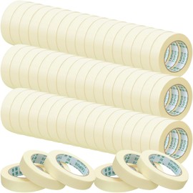 Masking Tape Bulk General Purpose Masking Painting Tape 55 Yards for Painting Home Office School Stationery Arts Crafts Basic Use, Easy Removal(60 Rolls,0.8 Inch)