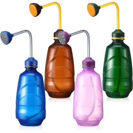 Loyim 4 Pcs Small Watering Can Plastic Bonsai Watering Can with Bottle Spout for House Indoor Seedlings Bonsai Plant Outdoor Garden Flower 0.45L