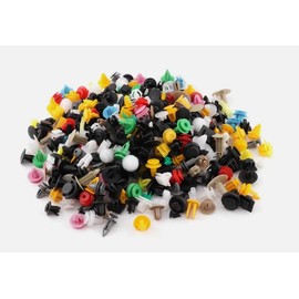 SHLPDFM Mixed Fixing Clips, Automotive Plastic Rivets, 500 Pieces, 30 Types of Colors, Mixed Universal, Fender, Bumper Clip, Push Rivets, for Securing
