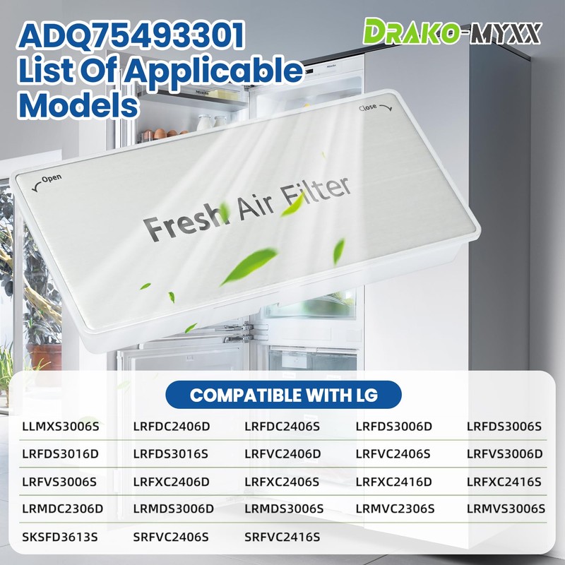 ADQ75493301 2026 New Upgraded Refrigerator Air Filter Cover Replacement, Fresh