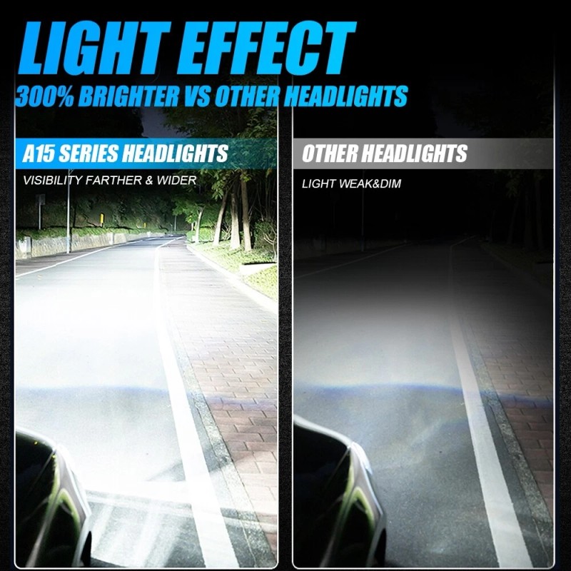 IRONWALLS 6-sides 9012 HIR2 LED Headlight Bulbs High Low Beam