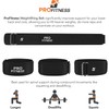 ProFitness 4 Inch Wide Weight Lifting Belt (Medium, Black/White)