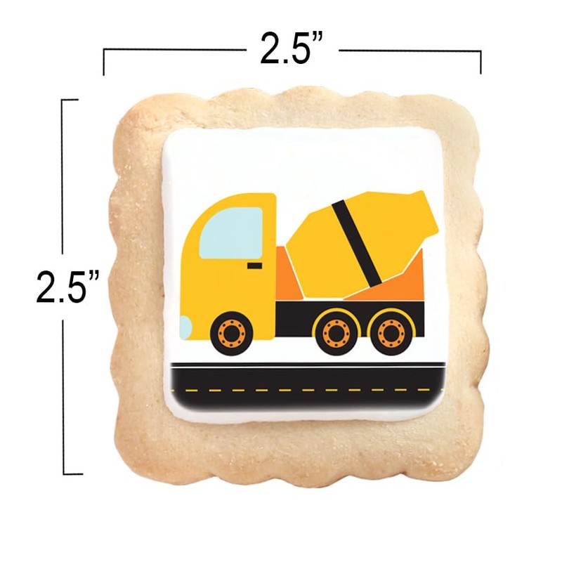 Construction Theme Cookies Individually Wrapped 24 Pack | Bulldozer Excavator