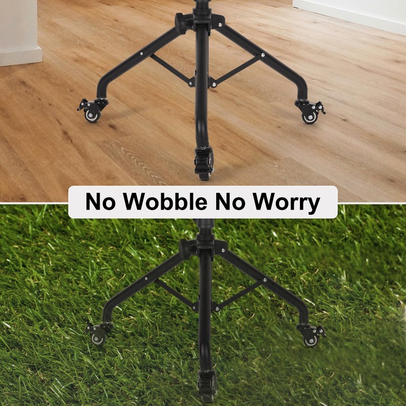 Tossbiss Laptop Tripod on Wheels with 2 Shelves, Portable Projector
