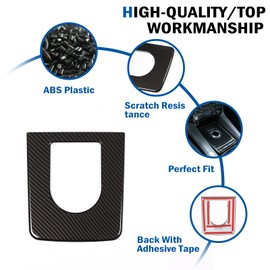 DIYUCAR Carbon Fiber Style for Jag XE F-Pace X761 Car ABS Plastic Center Gear Shift Cover Trim Accessories