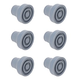 6 Puntas de Bastón de Goma, Resistentes Al Desgaste, Puntas de Muleta Antideslizantes, Repuesto para Bastones de Cuatro Patas, Bastones de Tres Patas, Cubiertas de Paraguas