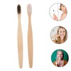 IWOWHERO 2Pcs Bamboo Toothbrushes with Soft Bristles for Adults Natural