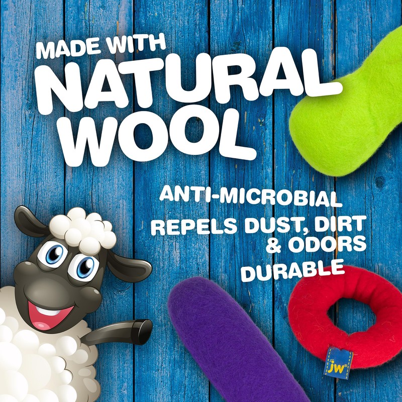 JW Wool-EE Stick Handmade Wool All Natural Dog Toy for